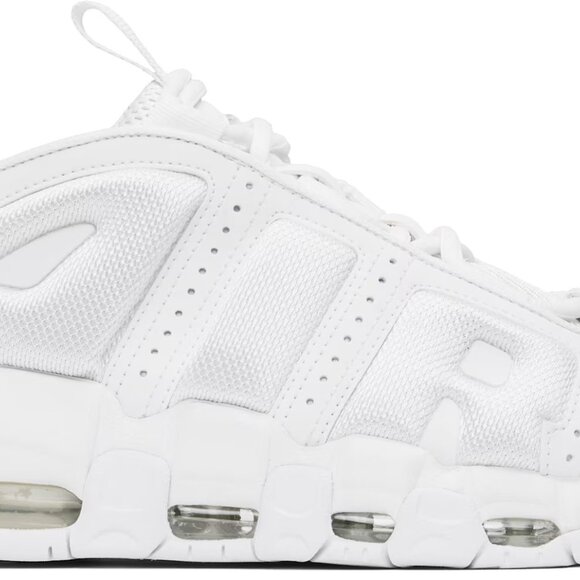 Nike Air More Uptempo Low White-White-White Triple White Sz 10.5 [FZ3055-100] - Picture 12 of 14